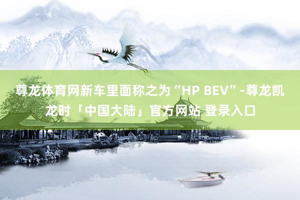 尊龙体育网新车里面称之为“HP BEV”-尊龙凯龙时「中国大陆」官方网站 登录入口